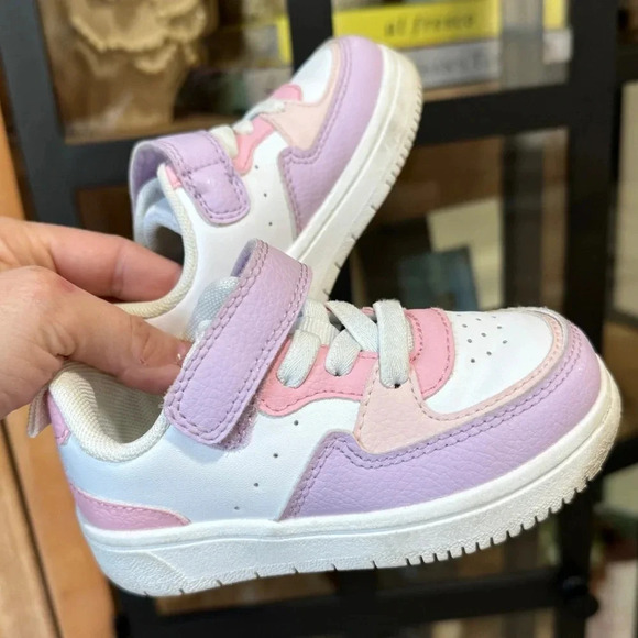 H&M kids sneakers toddler girl padded mesh platform baby air force shoes pastel - Picture 1 of 9